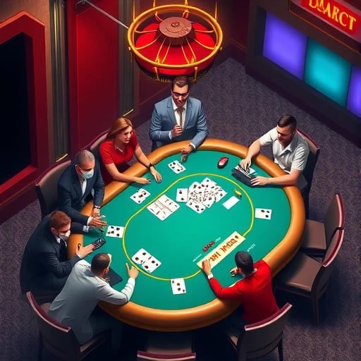 Antarmuka permainan Blackjack langsung Microgaming